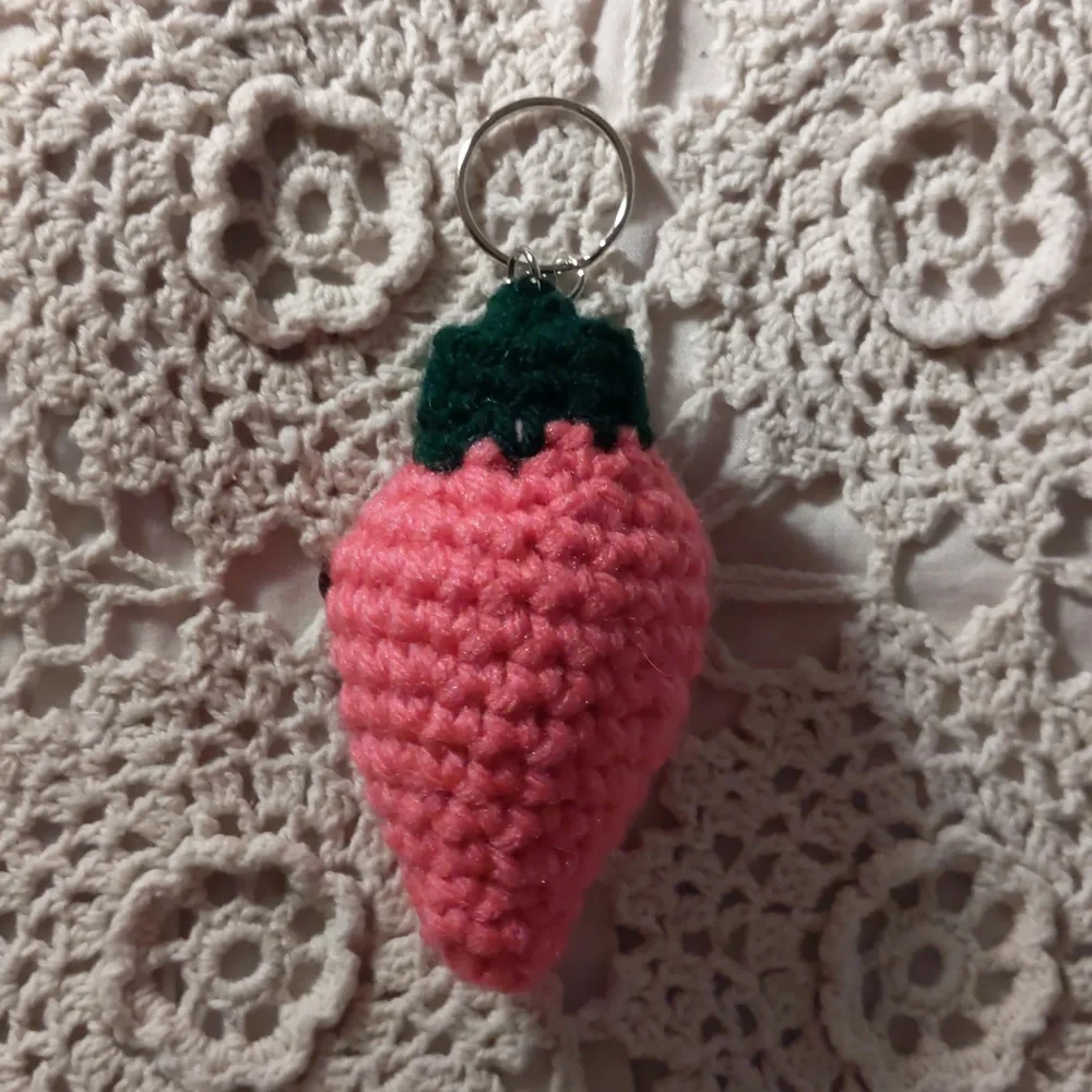 Christmas Lightbulb Crochet Plush Amigurumi Keychain Hand Designed